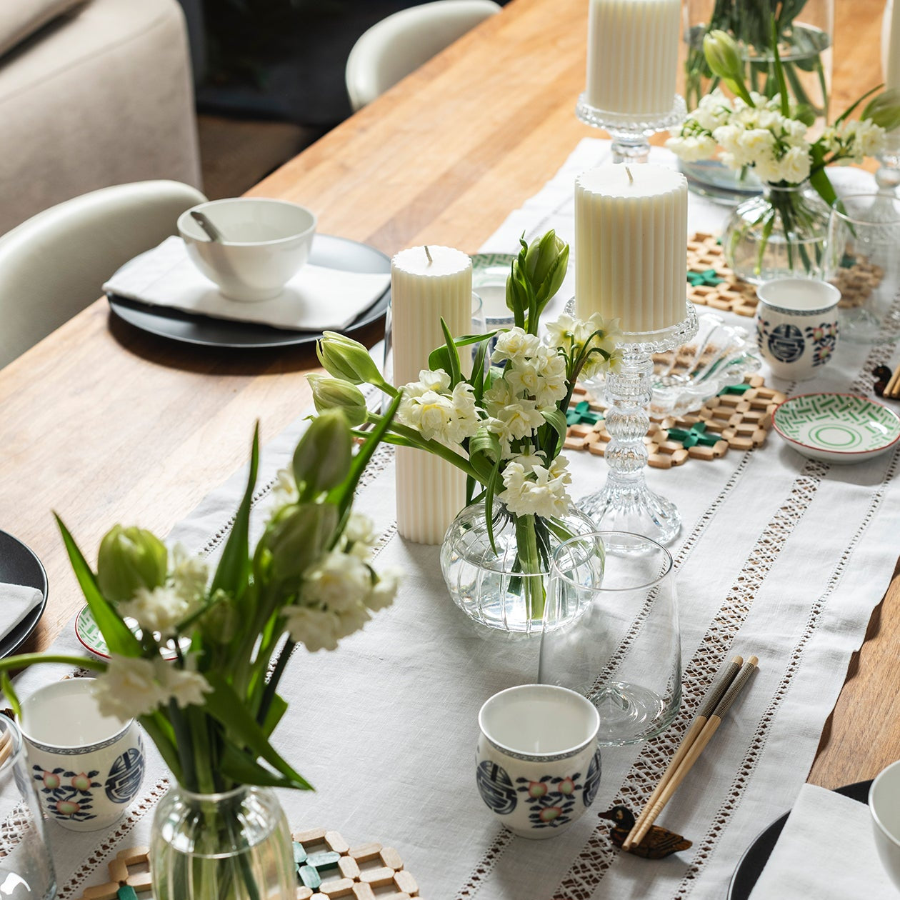 The Lumiere Glass Candle Holders