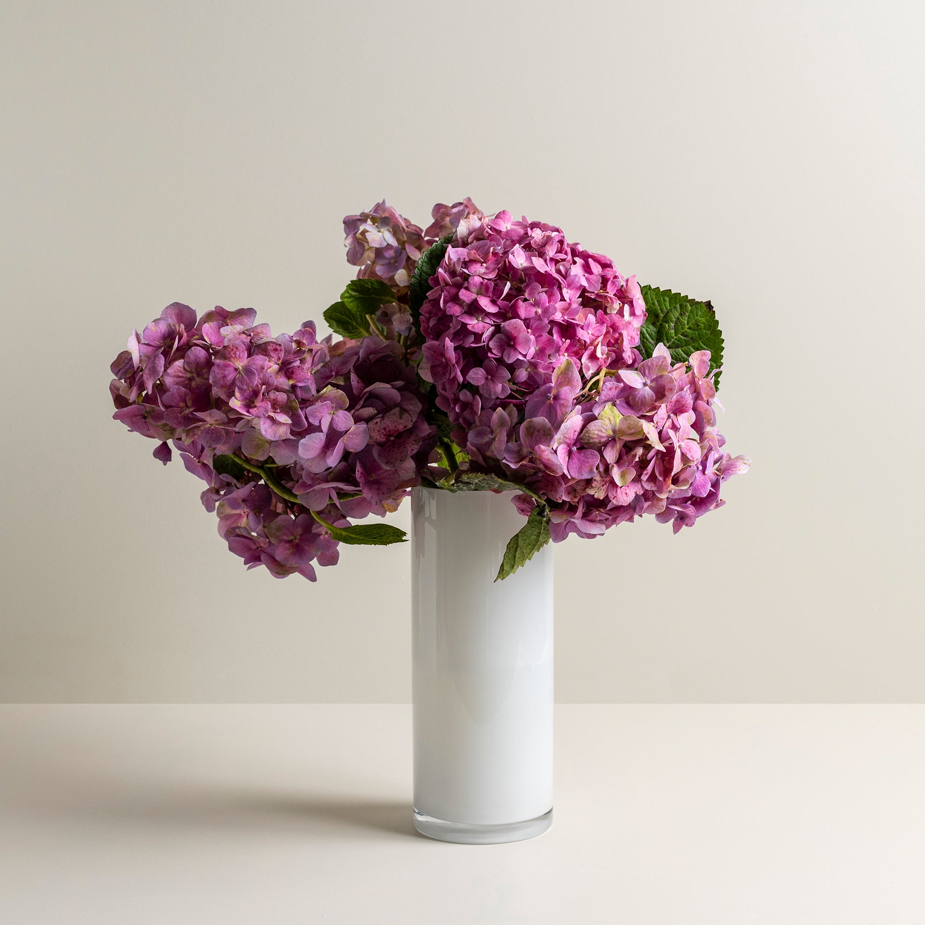 Opal Pillar Vase in White