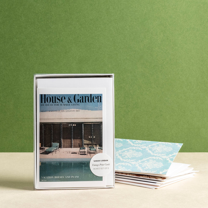 Vintage Print Cards Collection One - Set of 8