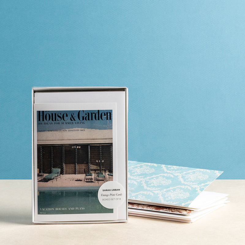 Vintage Print Cards Collection One - Set of 8