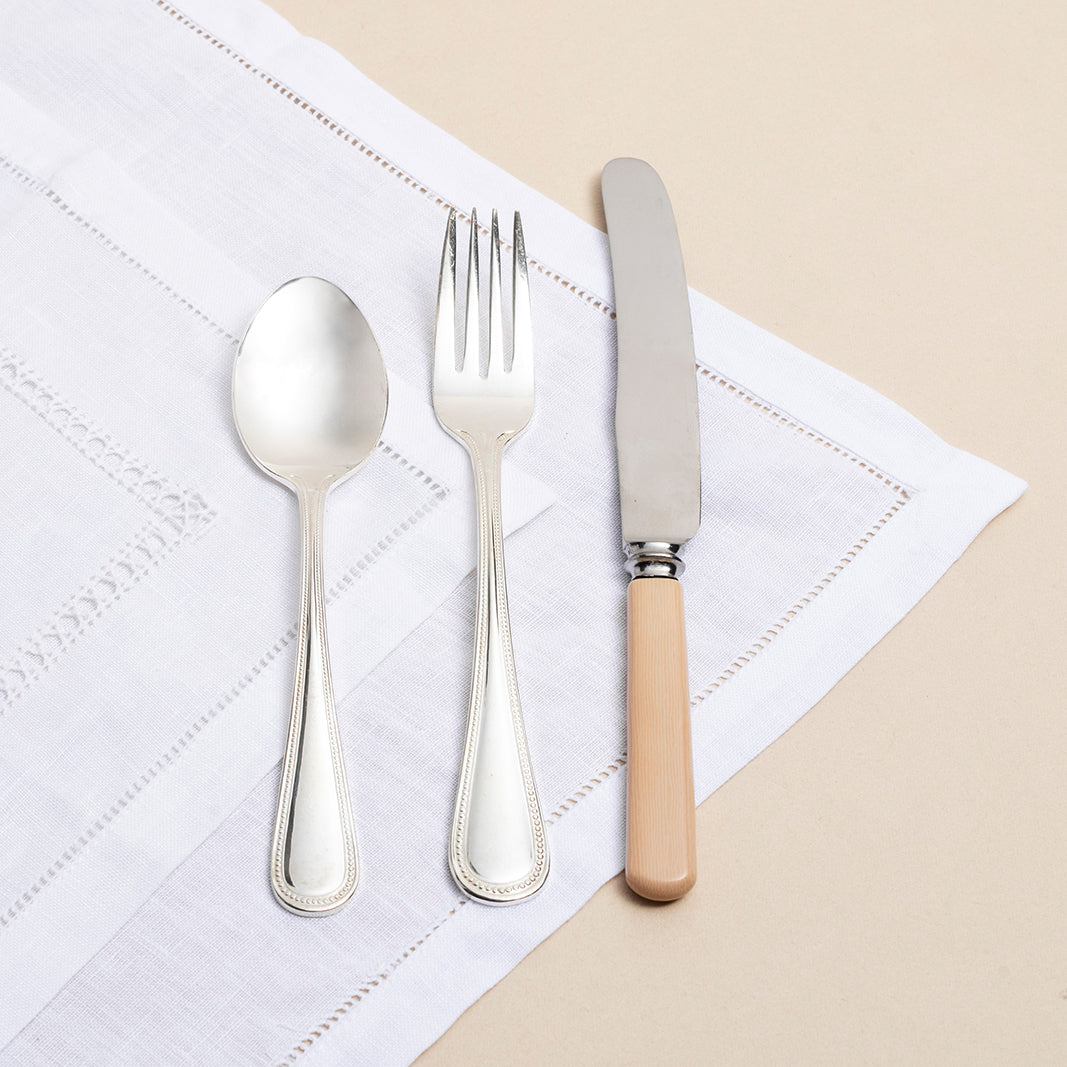 French Hemstitched Linen - Runner  /  Table Mats  /  Napkins