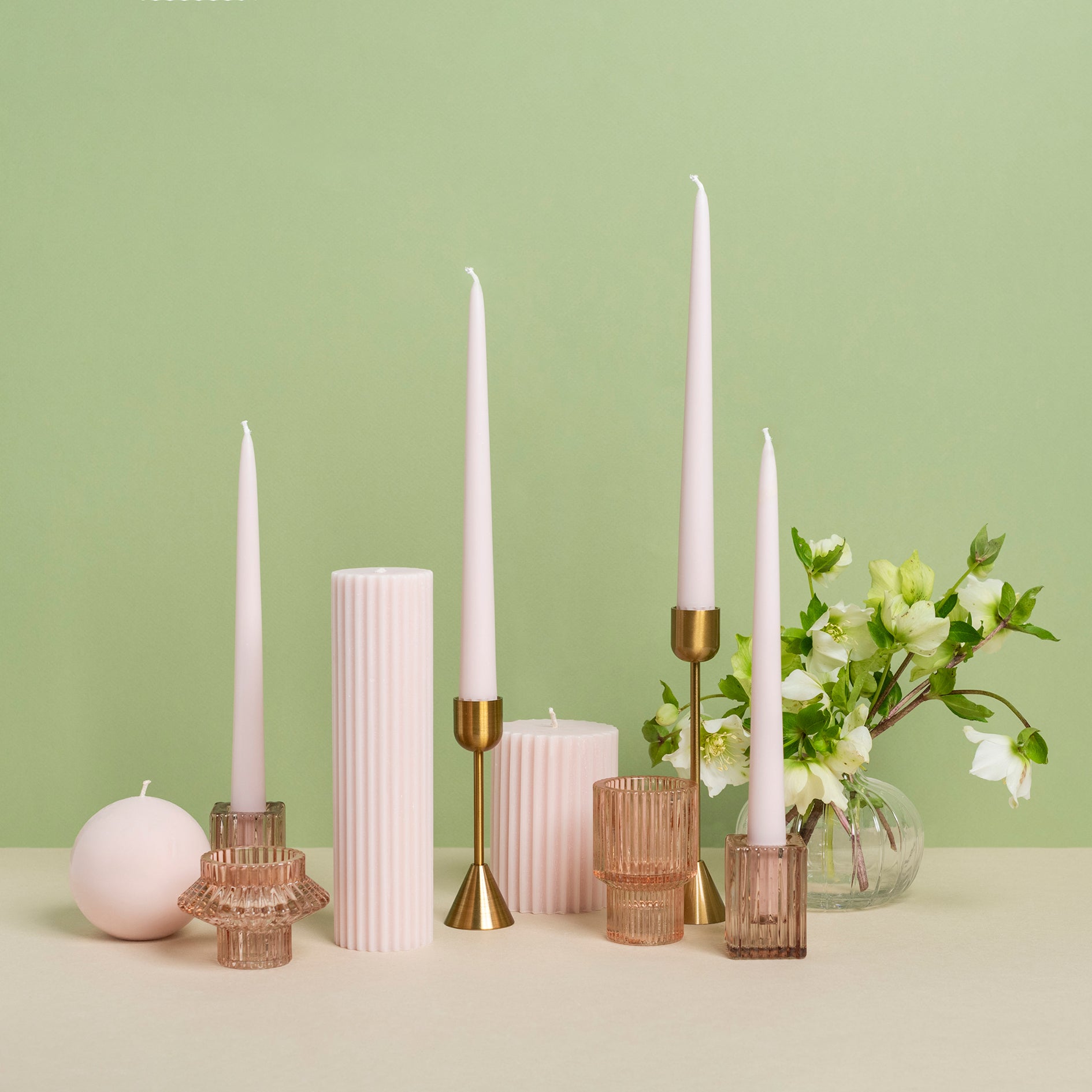 Champagne Pink Candle Collection - Sarah Urban