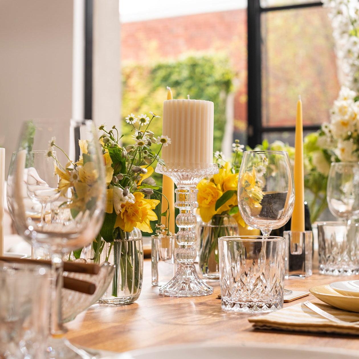 The Lumiere Glass Candle Holders