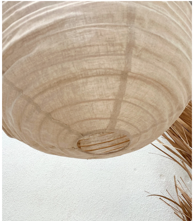 Natural Linen Pendant Light - Pear Shaped - Sarah Urban