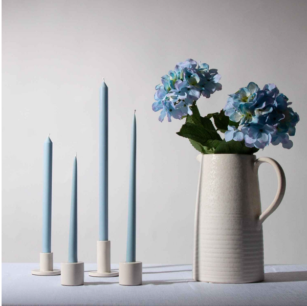 French Blue Taper Candle - 25cm - set of 4 - Sarah Urban