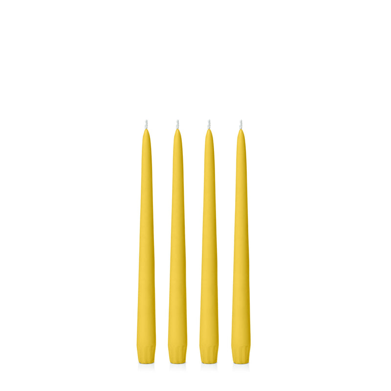 Sunflower taper candles - 25cm - Pack of 4 - Sarah Urban