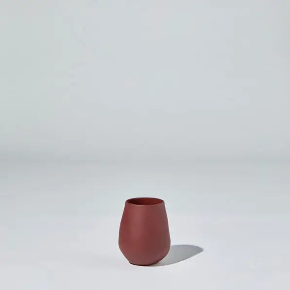 Burgundy Ceramic Mini Vase