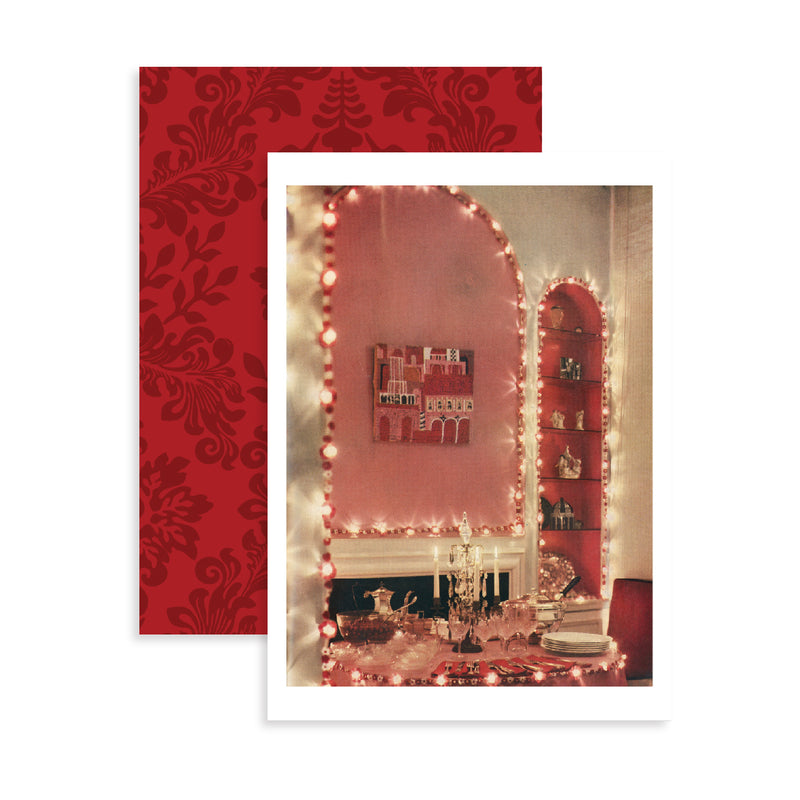 Vintage Print Cards - Lights For Santa