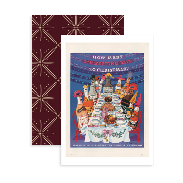 Vintage Print Cards - Schlepping Days Till Xmas