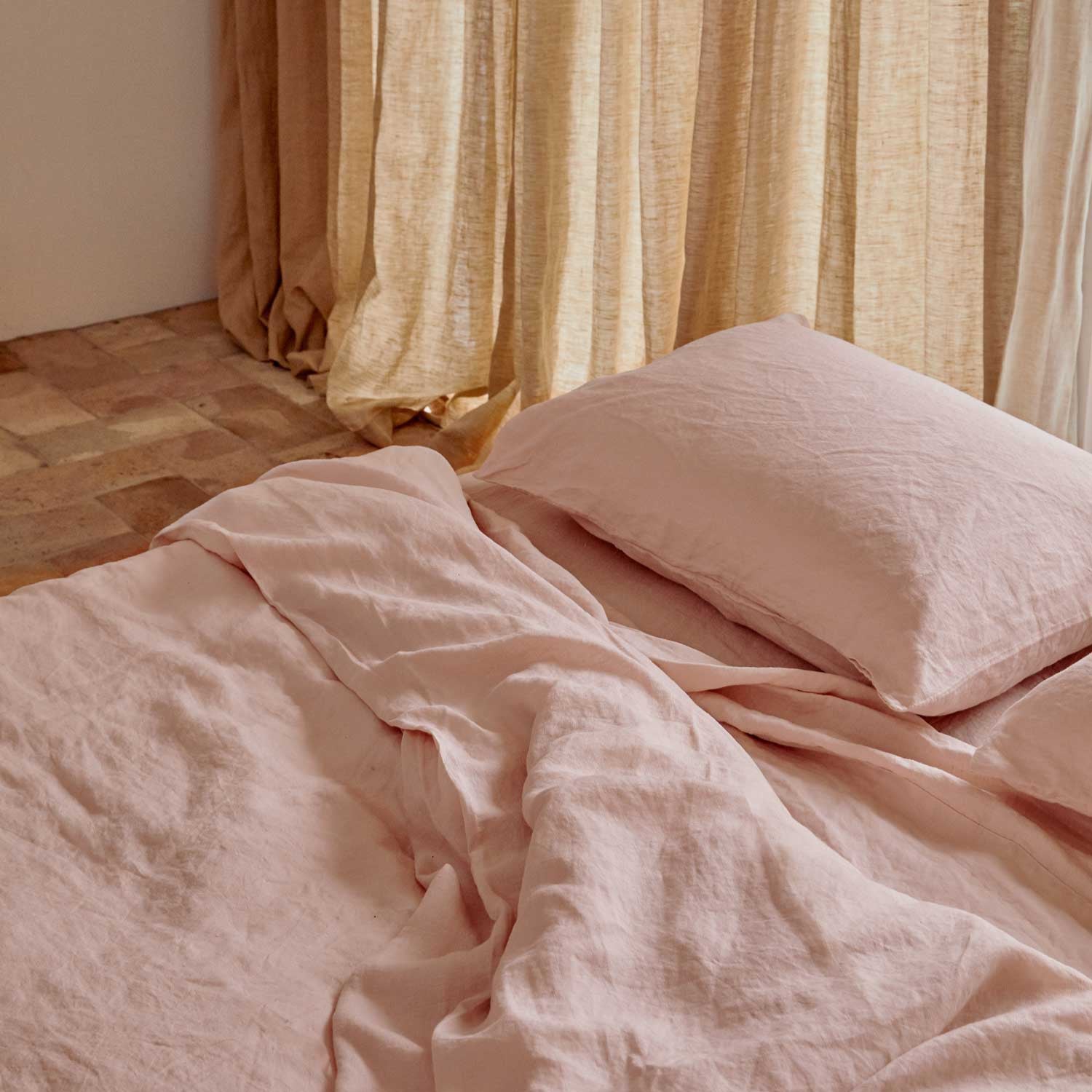 Blush Linen Duvet Cover - Sarah Urban