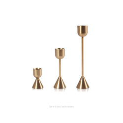 Gold Taper Candle Holders - Sarah Urban