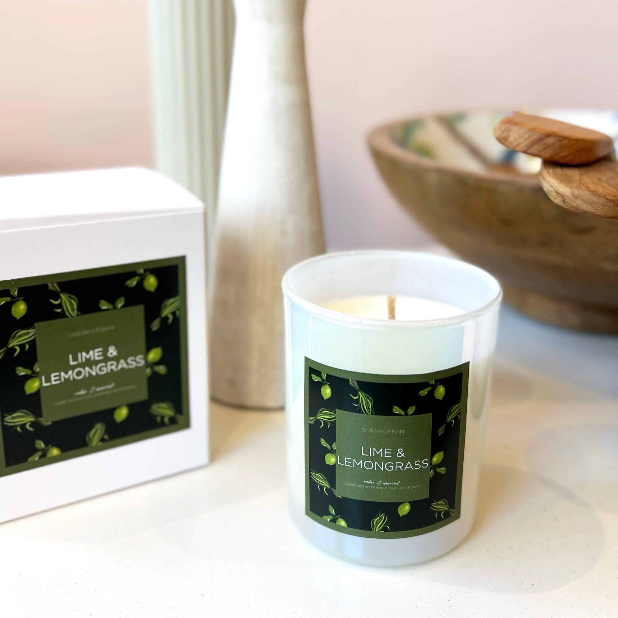 Lime and Lemongrass candle - Sarah Urban