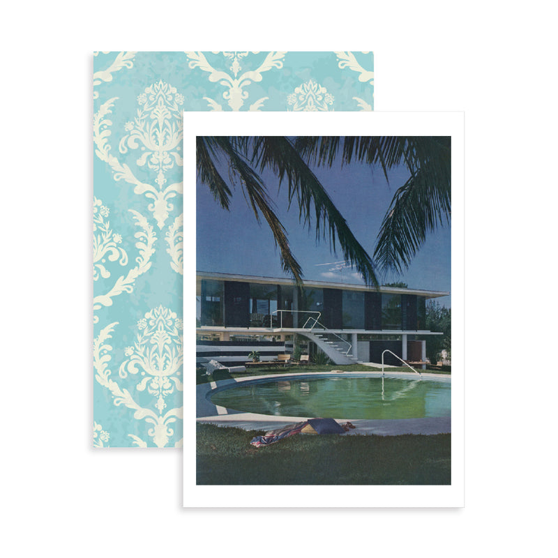 Vintage Print Cards - Poolside