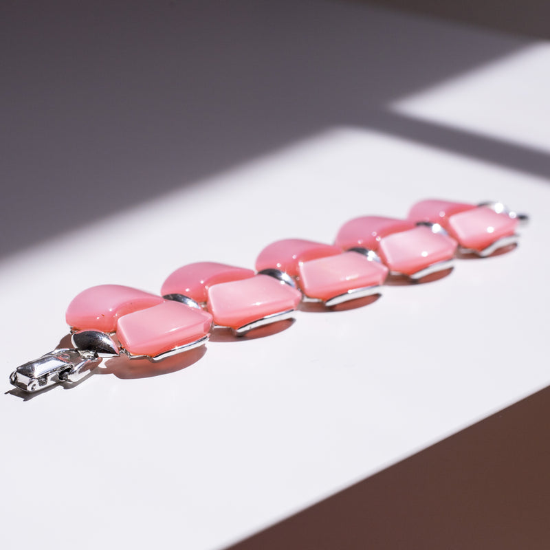 Vintage pink thermoset bracelet - Sarah Urban