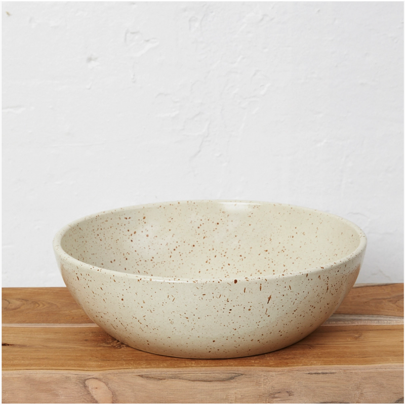 Ivory speckled serving bowl - Sarah Urban