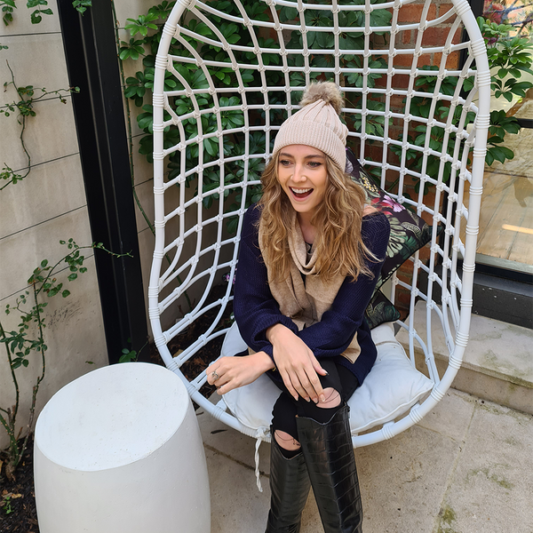 Winter beanies with Faux Fur Pom Pom - Sarah Urban